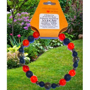 PULSEIRA ANCESTRAL - VULCÃO (C/ PEDRAS SEMI-PRECIOSAS)